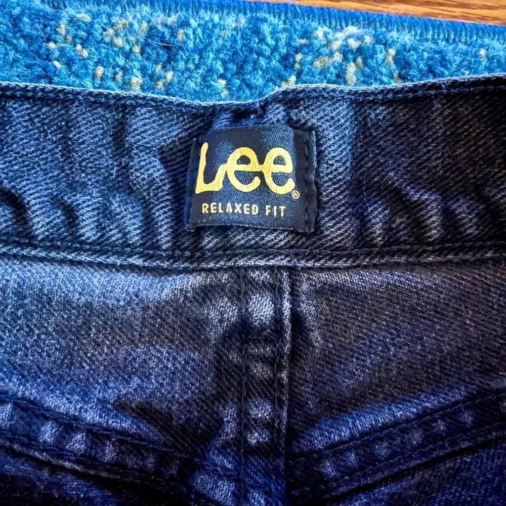 Lee Men's Black Relaxed Straight Jeans Size 34 X 30
